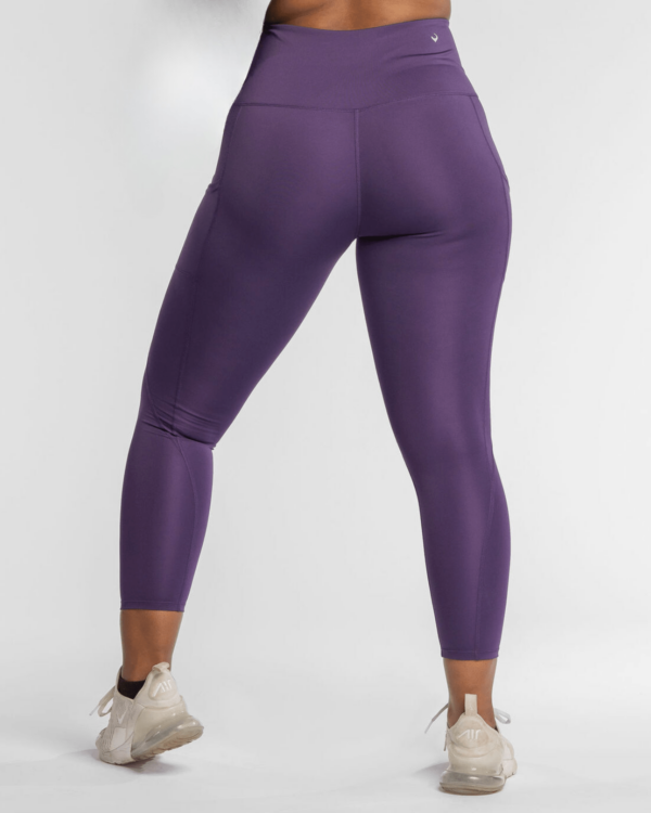 Fabfeat High-Waist Pocket Leggings – Vibrant Purple Comfort