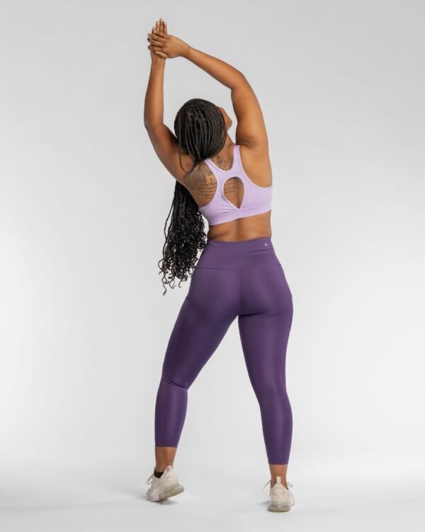 Fabfeat High-Waist Pocket Leggings – Vibrant Purple Comfort
